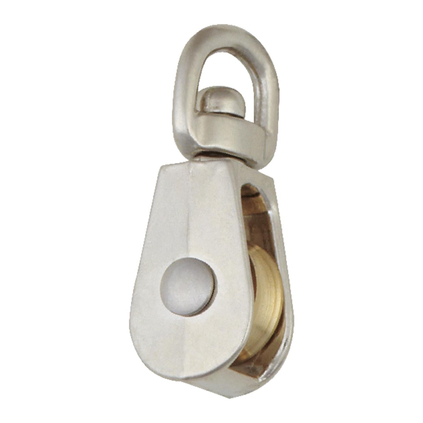 Campbell 3/4 in. Nickel Copper Swivel Eye Single-Sheave Pulley