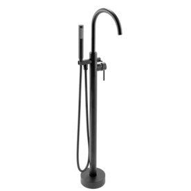 AKDY 46-in Black 2-Handle Residential Freestanding Bathtub Faucet with Hand Shower
