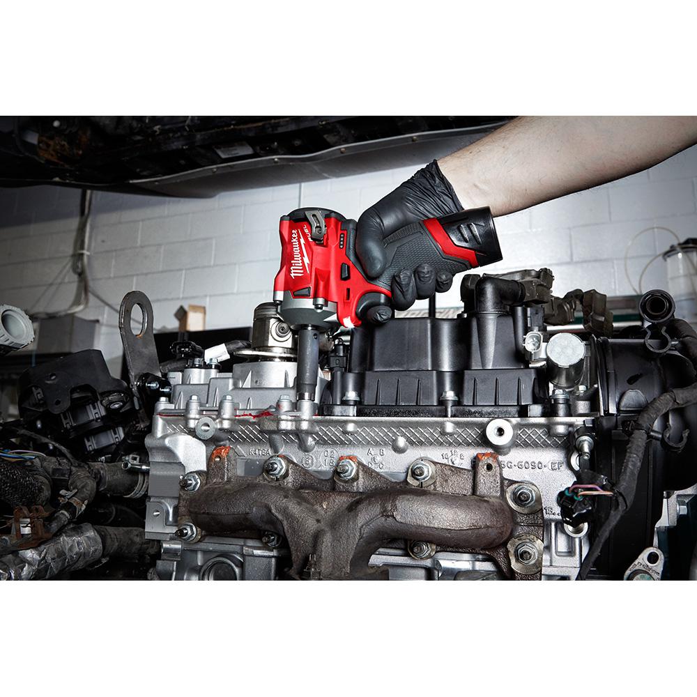 M12 FUEL 12-Volt Lithium-Ion Brushless Cordless Stubby 3/8 in. Impact Wrench & Ratchet Combo Kit (2-Tool) - Super Arbor