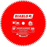 Diablo Aluminum Circular Saw Blade for Aluminum 10" 80 Teeth