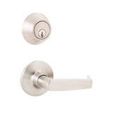 Interconnect Satin Stainless Passage Door Lock Handle set combo - Super Arbor