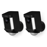 Spotlight Cam Battery Outdoor Rectangle Security Wireless Standard Surveillance Camera in Black - Super Arbor