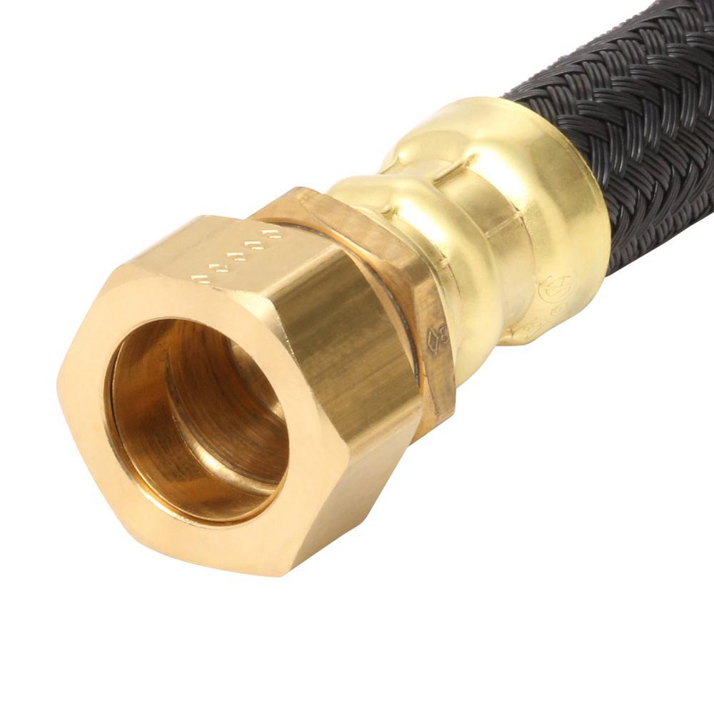 3/4 in. MIP x 7/8 in. O.D. Compression x 24 in. Polymer Braided Water Heater Connector (0.57 in. I.D.) - Super Arbor