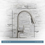 Tyne Single-Handle Pull-Down Sprayer Kitchen Faucet in Vibrant Stainless - Super Arbor