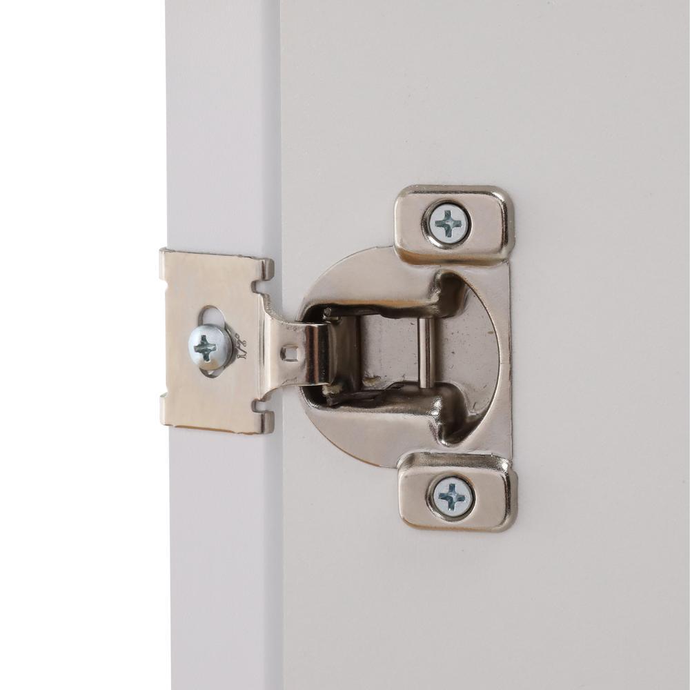 Hampton Partially Assembled 36 x 34.5 x 24 in. Corner Sink Base Kitchen Cabinet in Satin White