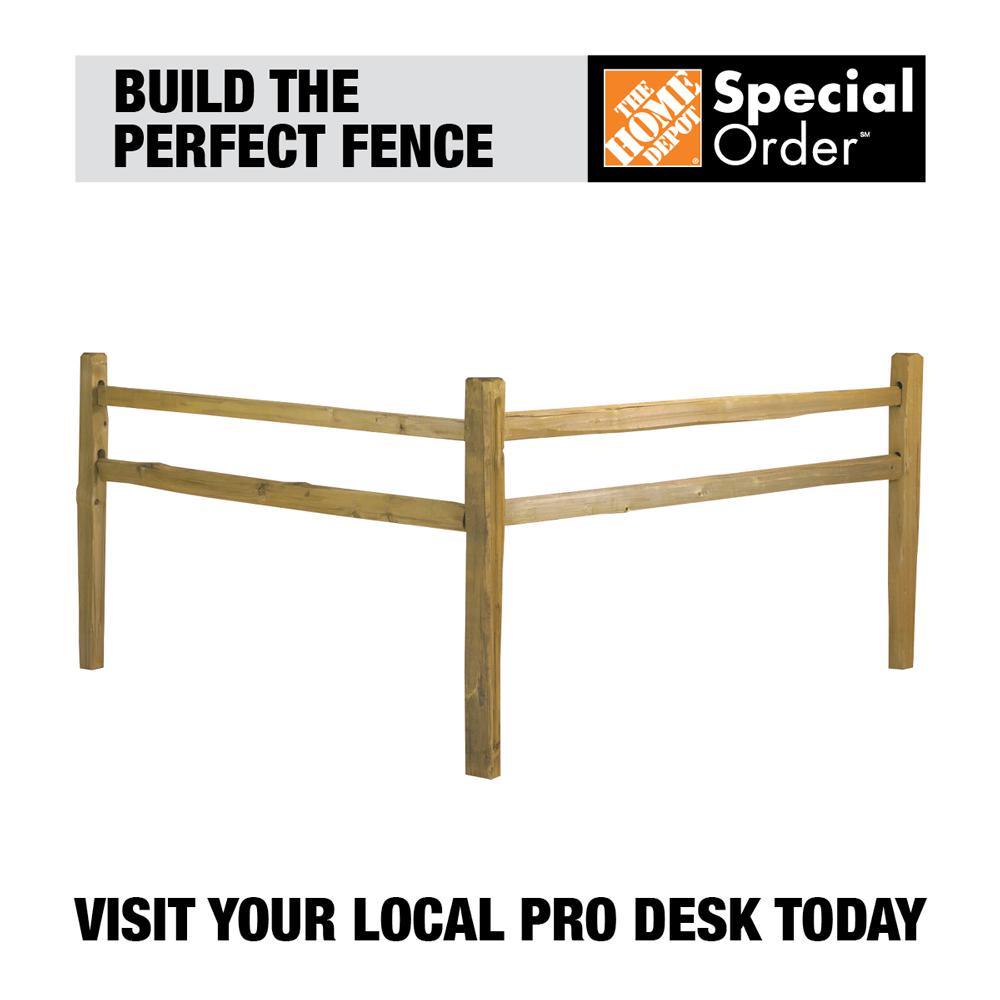 2 in. x 4 in. x 11 ft. Pressure-Treated Poplar Wood Split Rail Fence Picket - Super Arbor