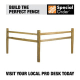 2 in. x 4 in. x 11 ft. Pressure-Treated Poplar Wood Split Rail Fence Picket - Super Arbor