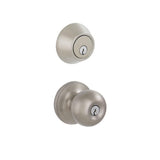 Aged Bronze Single Cylinder Deadbolt with Jeffir Entry Knob Combo Pack - Super Arbor