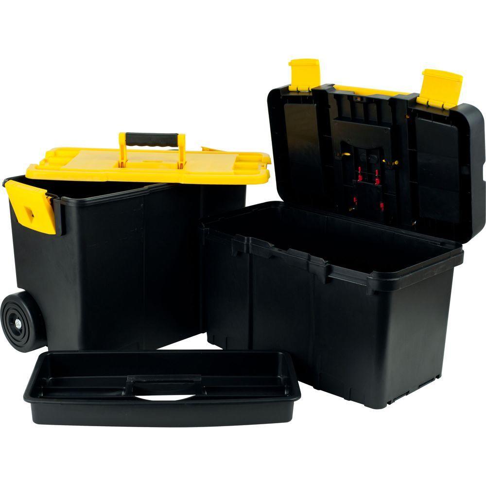 17.87 in. Stackable Mobile Tool Box with Wheels - Super Arbor