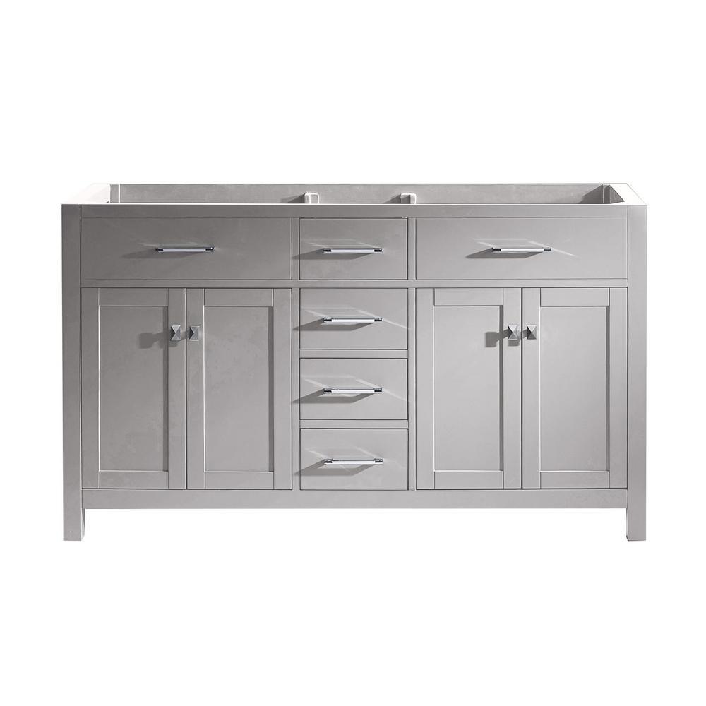 Caroline 72 in. W Bath Vanity Cabinet Only in Cashmere Gray - Super Arbor