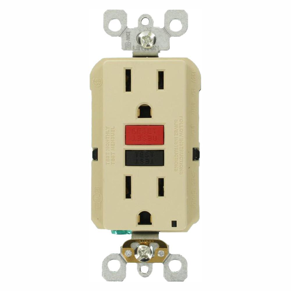 15 Amp Self-Test SmartlockPro Slim Duplex GFCI Outlet, White - Super Arbor