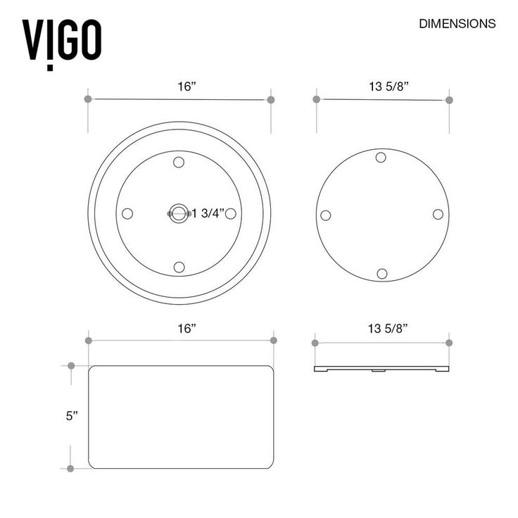 VIGO Anvil Round Vessel Bathroom Sink in White Matte StoneTM