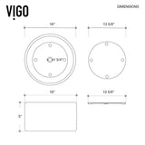 VIGO Anvil Round Vessel Bathroom Sink in White Matte StoneTM