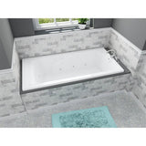 EverClean 72 in. Acrylic Rectangular Drop-in Whirlpool Bathtub in White - Super Arbor