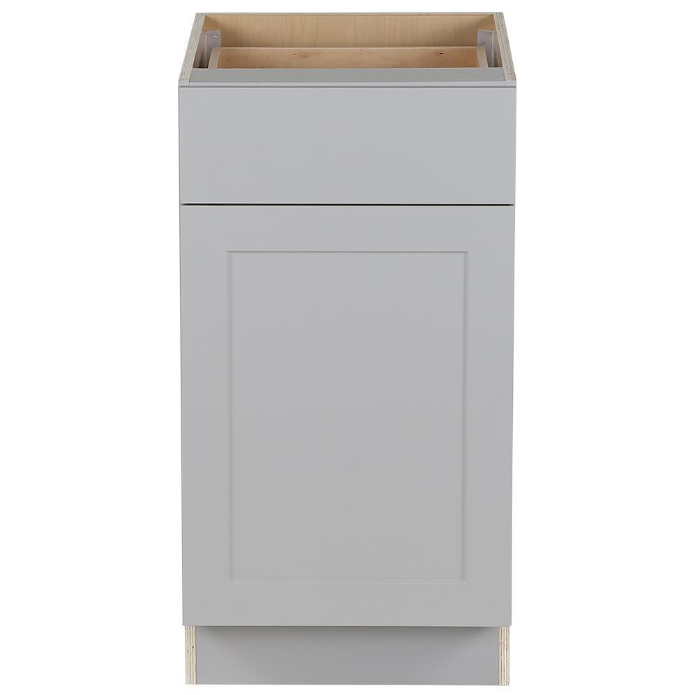 Cambridge Shaker Assembled 18 in. x 34.5 in. x 24.5 in. Base Cabinet w/ 1 Soft Close Drawer & 1 Soft Close Door in White - Super Arbor