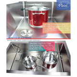Drop-in Top Mount 16-Gauge Stainless Steel 36 in. x 22 in. x 10 in. 60/40 Offset Double Bowl Kitchen Sink