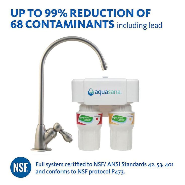 2-Stage Under Counter Water Filtration System with Brushed Nickel Finish Faucet