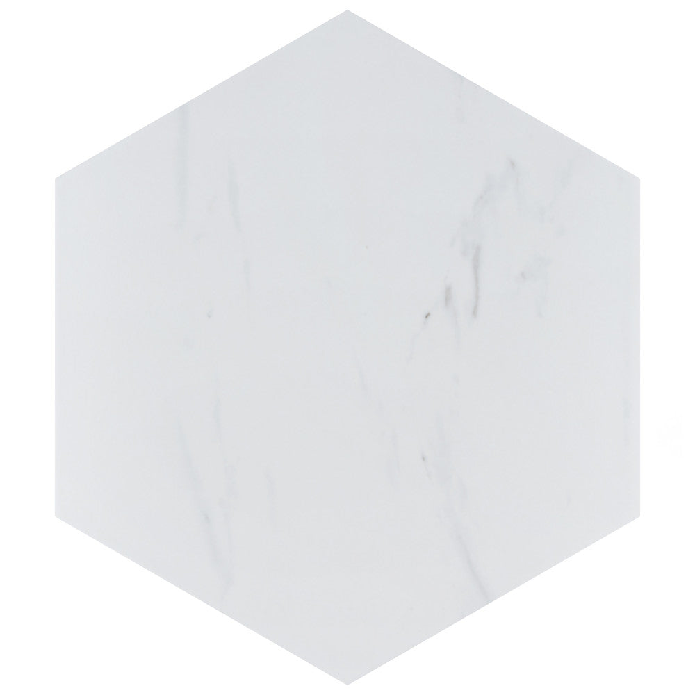 Merola Tile Eterno Carrara Hex 8-5/8 in. x 9-7/8 in. Porcelain Floor and Wall Tile (11.56 sq. ft. / case)