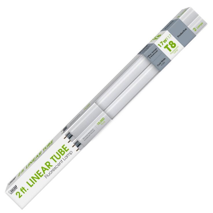 Feit Electric 2 ft. 17-Watt T8 Cool White (4100K) G13 Linear Fluorescent Tube Light Bulb (25-pack)