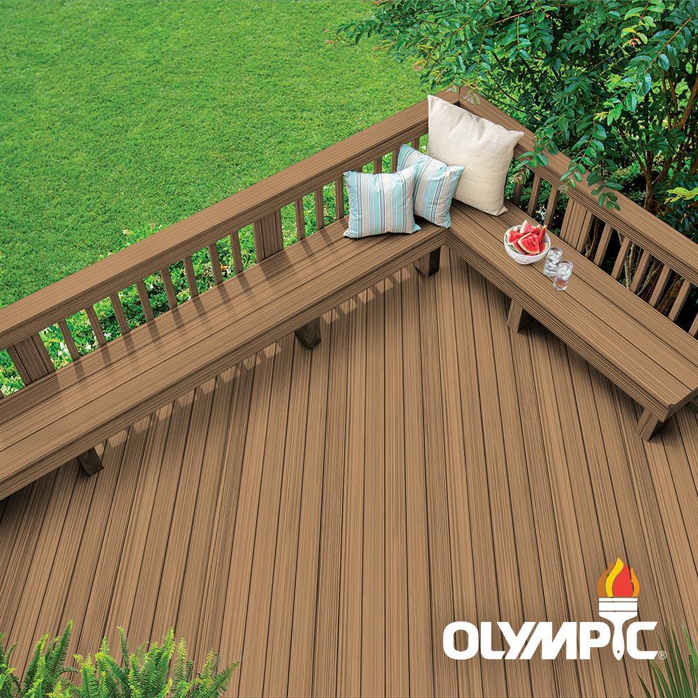 Olympic Maximum 5 gal. Teak Semi-Transparent Exterior Stain and Sealant in One - Super Arbor