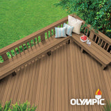 Olympic Maximum 5 gal. Teak Semi-Transparent Exterior Stain and Sealant in One - Super Arbor