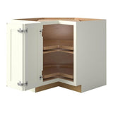 allen + roth Aveley 36-in W x 34.5-in H x 24-in D Linen Maple Lazy Susan Corner Base Semi-Custom Cabinet