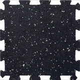 Apache Mills, Inc. 12-Pack 12-in x 12-in Black with Gray Specks Color Flecked Rubber Tile Multipurpose Flooring