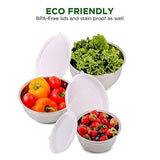 3-Piece Mixing Bowls with Lids Stainless Steel Kitchen Storage Bakeware Set