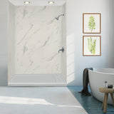 Linear 30 in. x 60 in. Single Threshold Shower Base with a Right Drain in Grey - Super Arbor