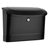 Princeton Locking Wall Mount Mailbox Black - Super Arbor