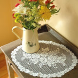 Victorian Rose 13 in. x 20 in. Ecru Placemat (Set of 4)