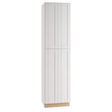 Home Decorators Collection Washington Vesper White Plywood Shaker Assembled Utility Pantry Kitchen Cabinet Soft Close 24 in W x 24 in D x 96 in H