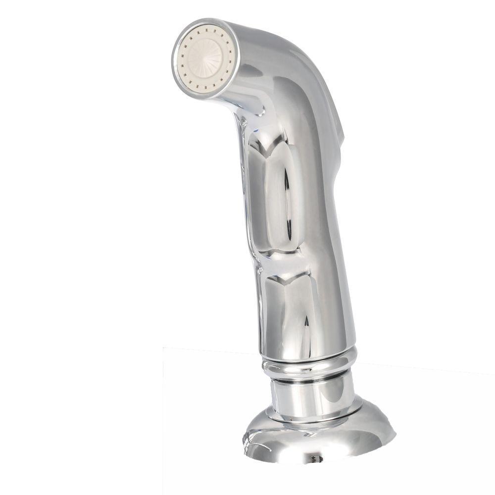 Delton 2-Handle Standard Kitchen Faucet with Side Sprayer in Polished Chrome - Super Arbor