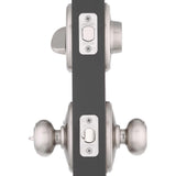 Wakefield Satin Nickel Single Cylinder Deadbolt with Georgian Entry Door Knob Combo Pack - Super Arbor