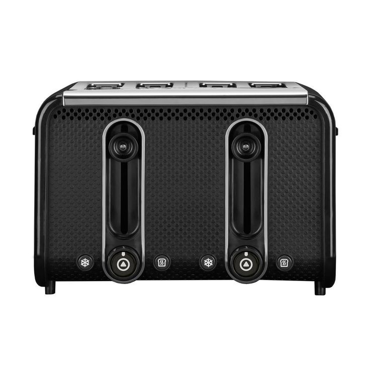 Studio 4-Slice Black Toaster with Crumb Tray