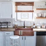 Lange Farmhouse Apron Front Pure Copper Sink 32 in. Single Bowl Kitchen Sink in Antique Copper