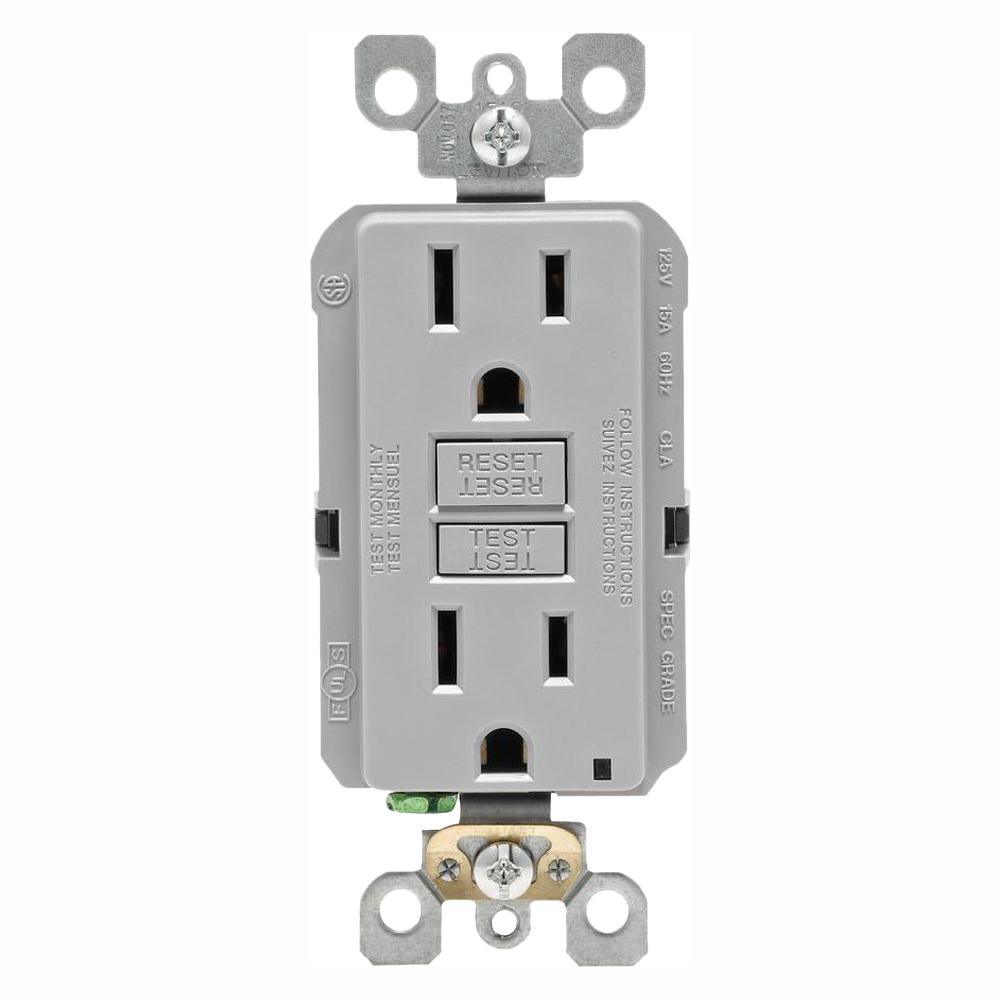 15 Amp Self-Test SmartlockPro Slim Duplex GFCI Outlet, White - Super Arbor