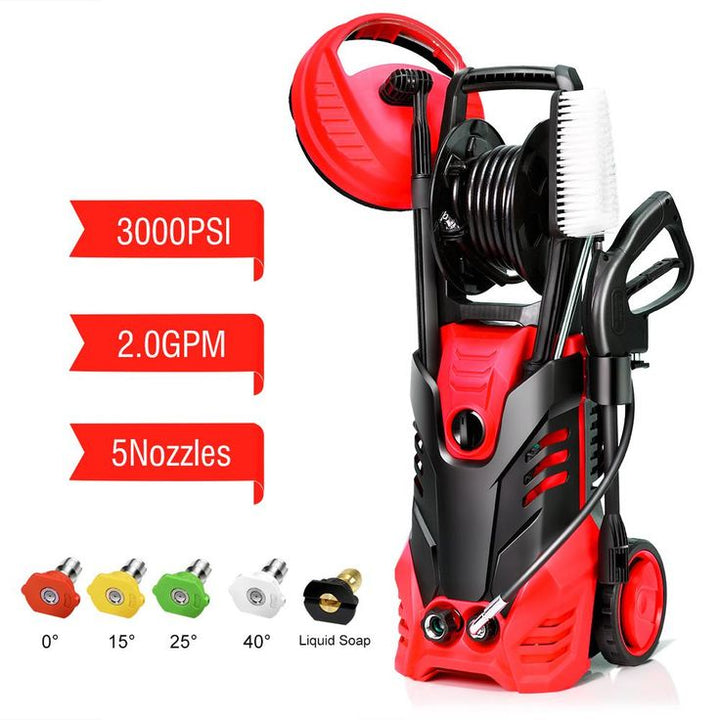 Costway 2030 PSI 2 GPM Hot/Cold Water Electric High Pressure Washer with Patio Cleaner and 5 Nozzles