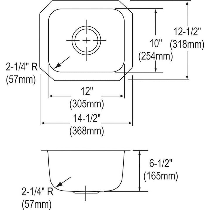 Dayton Undermount Stainless Steel 15 in. Single Bowl Bar Sink