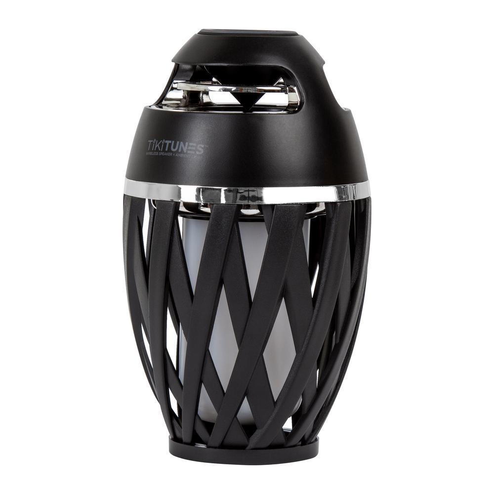 TikiTunes Black Bluetooth Speakers with LED Atmospheric Lighting Effect (2-Pack) - Super Arbor