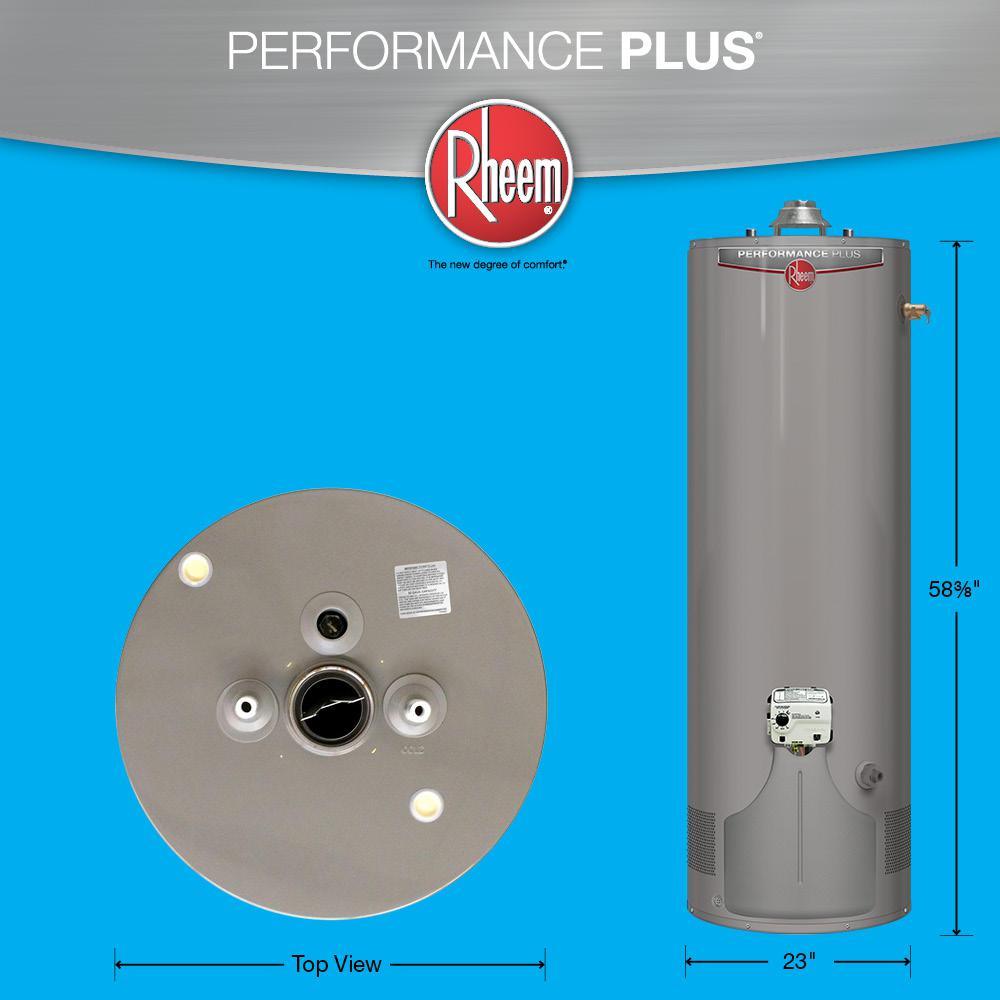 Performance Plus 50 Gal. Tall 9 Year 38,000 BTU Ultra Low NOx (ULN) Natural Gas Tank Water Heater - Super Arbor
