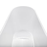 63.6 in. Acrylic Reversible Drain Oval Slipper Flatbottom Freestanding Bathtub in Black and White - Super Arbor