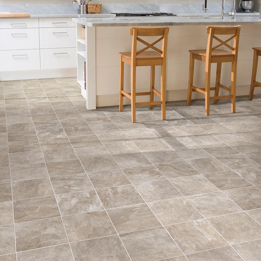 IVC Winston Tan Residential Vinyl Sheet, Sold by 13.2 ft. Wide x Custom Length - Super Arbor