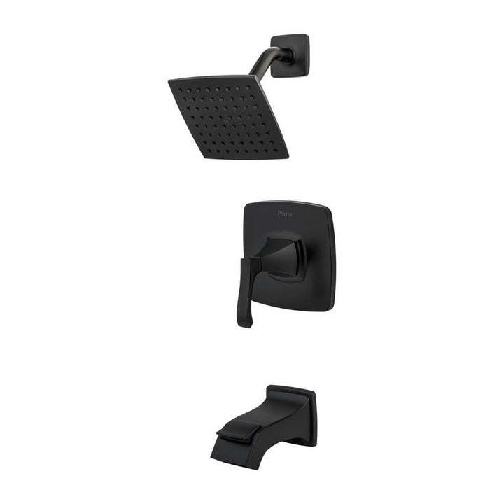 Venturi Single-Handle 1-Spray Tub and Shower Faucet in Matte Black (Valve Included) - Super Arbor