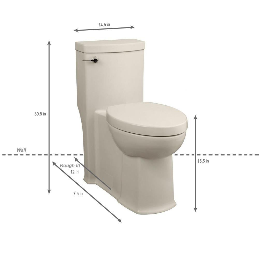 Boulevard Tall Height 1-Piece 1.28 GPF Single Flush Elongated Toilet in Linen, Seat Included - Super Arbor