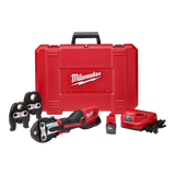 Milwaukee M12 12-Volt Lithium-Ion FORCE LOGIC Cordless Press Tool Kit, 1/2–1-1/4 in. CTS Jaws, (2) 1.5Ah Batteries, Charger & Hard Case