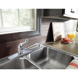 Delta Classic Chrome 1-Handle Deck-Mount Low-Arc Handle Kitchen Faucet (Deck Plate Included)