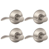 Accent Satin Nickel Passage Hall/Closet Door Lever (8-Pack) - Super Arbor