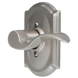 Accent Satin Nickel Right Handed Dummy Door Lever with Camelot Trim - Super Arbor