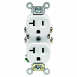 20 Amp Commercial Grade Duplex Outlet, White (10-Pack) - Super Arbor